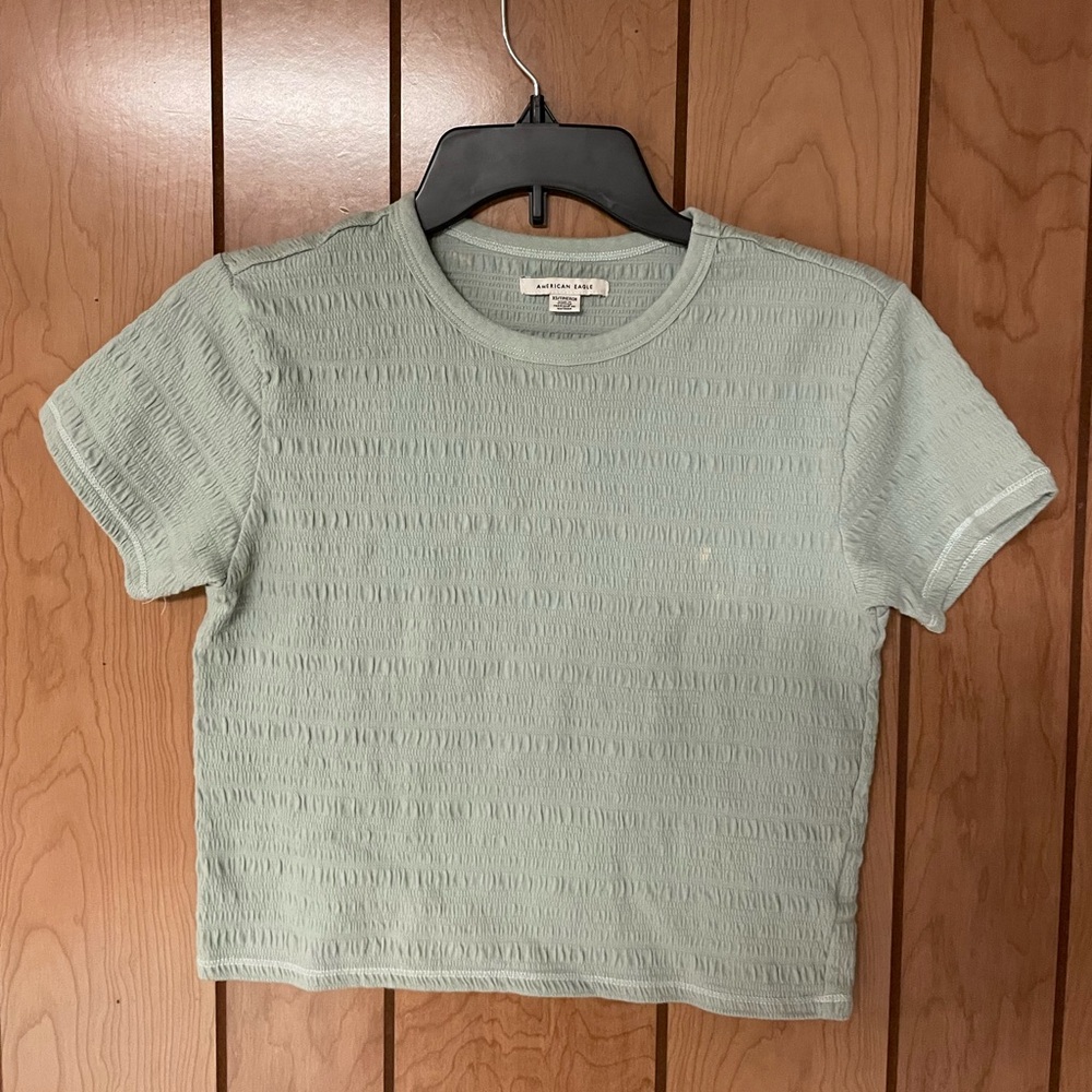 Mint Green Textured Women's Top